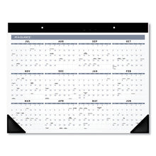 Load image into Gallery viewer, Academic Monthly Desk Pad, 21.75 X 17, Black-white, 2021-2022

