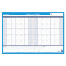 Load image into Gallery viewer, 30-60-day Undated Horizontal Erasable Wall Planner, 36 X 24, White-blue,
