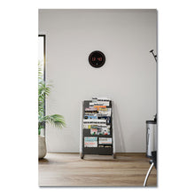 Load image into Gallery viewer, Literature Floor Rack, 16 Pocket, 23w X 19.67d X 36.67h, Silver Gray-black
