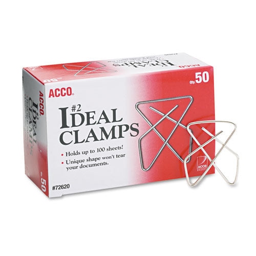 Ideal Clamps, Small (no. 2), Silver, 50-box