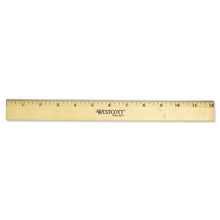 Load image into Gallery viewer, Wood Ruler With Single Metal Edge, 12&quot;

