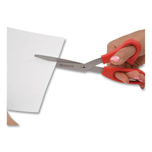 Load image into Gallery viewer, Value Line Stainless Steel Shears, 8&quot; Long, 3.5&quot; Cut Length, Red Offset Handle

