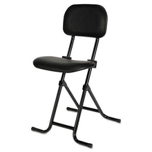 Load image into Gallery viewer, Alera Il Series Height-adjustable Folding Stool, 27.5&quot; Seat Height, Supports Up To 300 Lbs., Black Seat-back, Black Base
