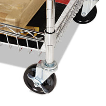 Load image into Gallery viewer, Carry-all Cart-mail Cart, Two-shelf, 34.88w X 18d X 39.5h, Silver
