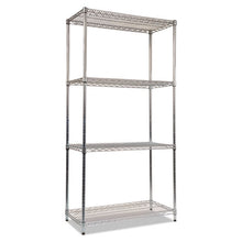 Load image into Gallery viewer, Nsf Certified Industrial 4-shelf Wire Shelving Kit, 36w X 18d X 72h, Silver
