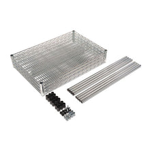 Load image into Gallery viewer, Nsf Certified Industrial 4-shelf Wire Shelving Kit, 48w X 24d X 72h, Silver
