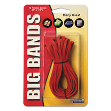 Load image into Gallery viewer, Big Bands Rubber Bands, Size 117b, 0.06&quot; Gauge, Red, 12-pack
