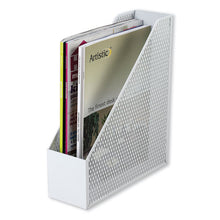 Load image into Gallery viewer, Urban Collection Punched Metal Magazine File, 3 1-2 X 10 X 11 1-2, White
