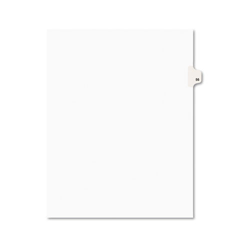 Preprinted Legal Exhibit Side Tab Index Dividers, Avery Style, 10-tab, 56, 11 X 8.5, White, 25-pack, (1056)
