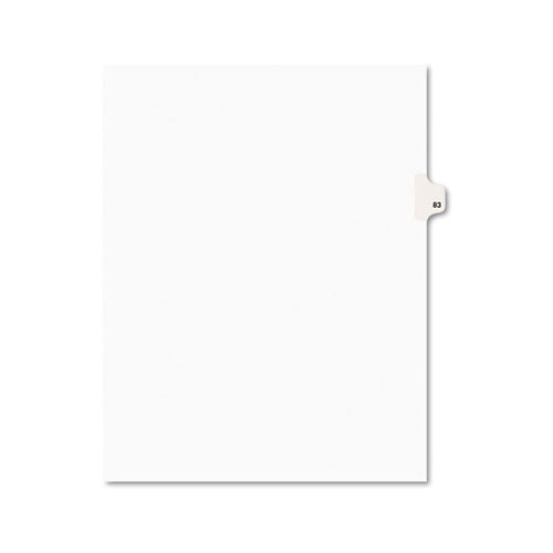 Preprinted Legal Exhibit Side Tab Index Dividers, Avery Style, 10-tab, 83, 11 X 8.5, White, 25-pack, (1083)