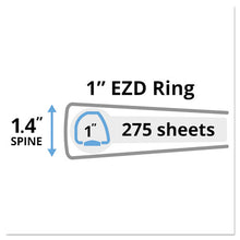 Load image into Gallery viewer, Durable View Binder With Durahinge And Ezd Rings, 3 Rings, 1&quot; Capacity, 11 X 8.5, Black, (9300)
