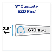 Load image into Gallery viewer, Durable View Binder With Durahinge And Ezd Rings, 3 Rings, 3&quot; Capacity, 11 X 8.5, Black, (9700)
