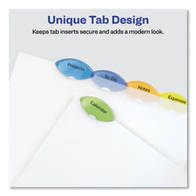 Load image into Gallery viewer, Insertable Style Edge Tab Plastic Dividers, 7-hole Punched, 5-tab, 8.5 X 5.5, Translucent, 1 Set
