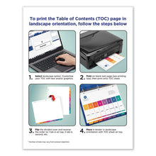 Load image into Gallery viewer, Customizable Toc Ready Index Multicolor Dividers, 8-tab, Letter
