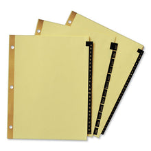 Load image into Gallery viewer, Preprinted Black Leather Tab Dividers W-gold Reinforced Edge, 31-tab, Ltr
