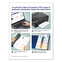 Load image into Gallery viewer, Customizable Table Of Contents Ready Index Dividers With Multicolor Tabs, 15-tab, 1 To 15, 11 X 8.5, Translucent, 1 Set
