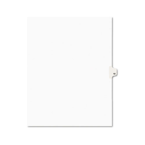 Preprinted Legal Exhibit Side Tab Index Dividers, Avery Style, 10-tab, 13, 11 X 8.5, White, 25-pack