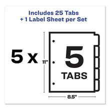 Load image into Gallery viewer, Print And Apply Index Maker Clear Label Dividers, 5 Color Tabs, Letter, 5 Sets
