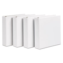 Load image into Gallery viewer, Durable View Binder With Durahinge And Slant Rings, 3 Rings, 3&quot; Capacity, 11 X 8.5, White, 4-pack
