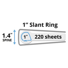 Load image into Gallery viewer, Durable View Binder With Durahinge And Slant Rings, 3 Rings, 1&quot; Capacity, 11 X 8.5, White, 4-pack
