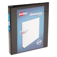 Load image into Gallery viewer, Showcase Economy View Binder With Round Rings, 3 Rings, 1&quot; Capacity, 11 X 8.5, Black
