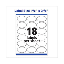 Load image into Gallery viewer, Oval Labels With Sure Feed And Easy Peel, 1 1-2 X 2 1-2, Glossy White, 180-pack
