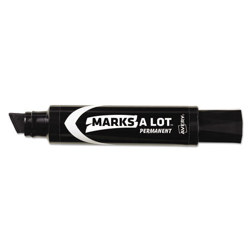 Marks A Lot Extra-large Desk-style Permanent Marker, Extra-broad Chisel Tip, Black (24148)