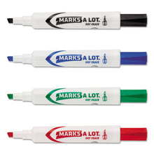 Load image into Gallery viewer, Marks A Lot Desk-style Dry Erase Marker, Broad Chisel Tip, Assorted Colors, 4-set (24409)

