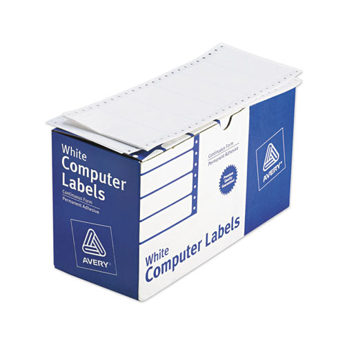 Dot Matrix Printer Mailing Labels, Pin-fed Printers, 1.94 X 4, White, 5,000-box