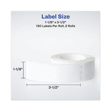Load image into Gallery viewer, Multipurpose Thermal Labels, 1.13 X 3.5, White, 130-roll, 2 Rolls-pack
