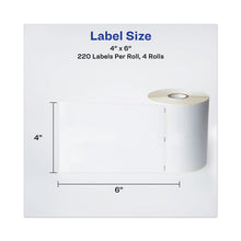Load image into Gallery viewer, Multipurpose Thermal Labels, 4 X 6, White, 220-roll, 4 Rolls-pack

