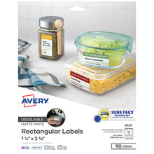 Load image into Gallery viewer, White Dissolvable Labels W- Sure Feed, 1 1-4 X 2 3-8, White, 90-pk
