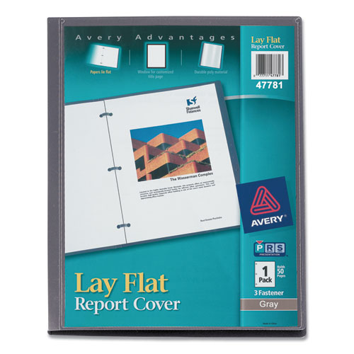 Lay Flat View Report Cover With Flexible Fastener, Letter, 1-2
