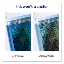 Load image into Gallery viewer, Plastic Two-pocket Folder, 20-sheet Capacity, Translucent Blue
