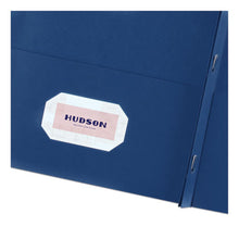 Load image into Gallery viewer, Two-pocket Folder, Prong Fastener, Letter, 1-2&quot; Capacity, Dark Blue, 25-box
