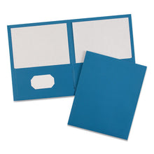 Load image into Gallery viewer, Two-pocket Folder, 40-sheet Capacity, Light Blue, 25-box
