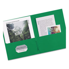 Load image into Gallery viewer, Two-pocket Folder, 40-sheet Capacity, Green, 25-box
