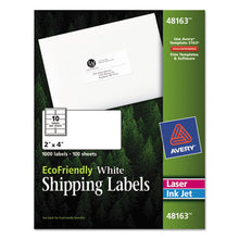 Load image into Gallery viewer, Ecofriendly Mailing Labels, Inkjet-laser Printers, 2 X 4, White, 10-sheet, 100 Sheets-pack
