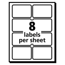 Load image into Gallery viewer, Ecofriendly Adhesive Name Badge Labels, 3.38 X 2.33, White, 80-pack
