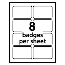 Load image into Gallery viewer, Flexible Adhesive Name Badge Labels, 3.38 X 2.33, White-red Border, 400-box
