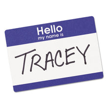 Load image into Gallery viewer, Printable Adhesive Name Badges, 3.38 X 2.33, Blue &quot;hello&quot;, 100-pack
