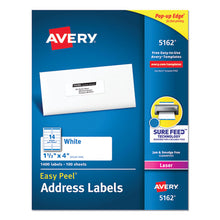 Load image into Gallery viewer, Easy Peel White Address Labels W- Sure Feed Technology, Laser Printers, 1.33 X 4, White, 14-sheet, 100 Sheets-box
