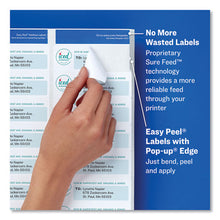 Load image into Gallery viewer, Easy Peel White Address Labels W- Sure Feed Technology, Laser Printers, 0.5 X 1.75, White, 80-sheet, 100 Sheets-box
