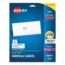 Load image into Gallery viewer, Easy Peel White Address Labels W- Sure Feed Technology, Laser Printers, 1 X 2.63, White, 30-sheet, 25 Sheets-pack
