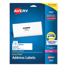 Load image into Gallery viewer, Easy Peel White Address Labels W- Sure Feed Technology, Laser Printers, 1.33 X 4, White, 14-sheet, 25 Sheets-pack
