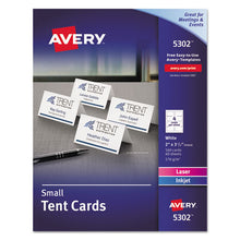 Load image into Gallery viewer, Small Tent Card, White, 2 X 3 1-2, 4 Cards-sheet, 160-box
