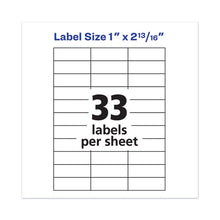 Load image into Gallery viewer, Copier Mailing Labels, Copiers, 1 X 2.81, Clear, 33-sheet, 70 Sheets-pack
