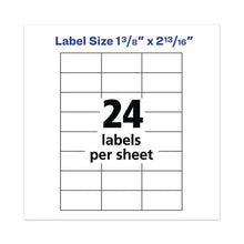 Load image into Gallery viewer, Copier Mailing Labels, Copiers, 1.38 X 2.81, White, 24-sheet, 100 Sheets-box
