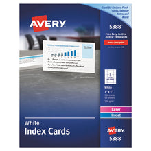 Load image into Gallery viewer, Printable Index Cards With Sure Feed For Laser And Inkjet Printers, 3 X 5, White, 150-box
