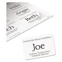 Load image into Gallery viewer, Flexible Adhesive Name Badge Labels, 3.38 X 2.33, White, 400-box

